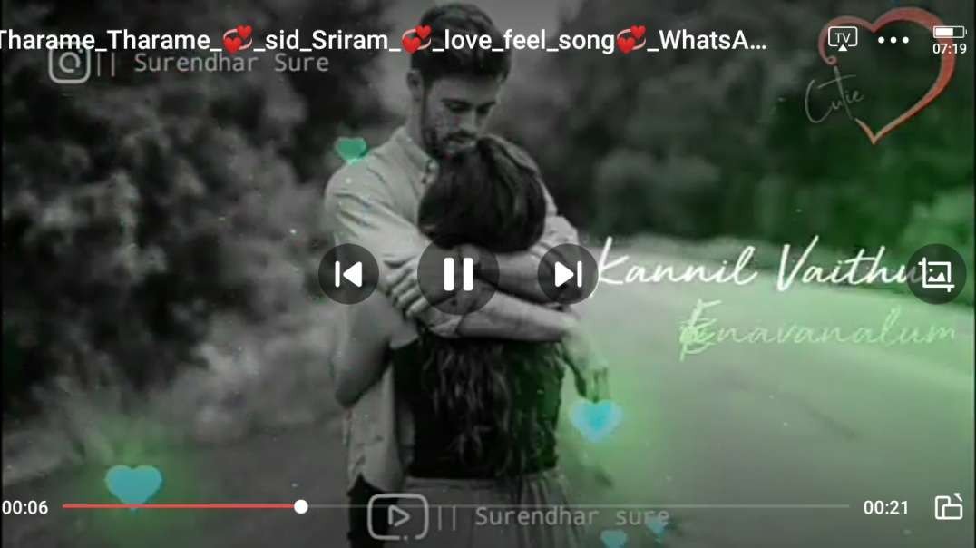 Tharame Tharame Songs | Love feeling Song | Tamil WhatsApp status Songs | Status Video Songs